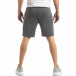 Pantaloni sport scurți gri cu accent argintiu pentru bărbați it210319-68 4