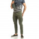 Pantaloni cargo verzi drepți pentru bărbați it090519-15 2