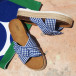 Papuci de dama în carouri albastre cu platformă it050619-78 3