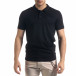 Tricou cu guler bărbați Clang negru tr110320-73 2