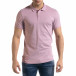 Tricou cu guler bărbați Clang roz tr110320-74 2