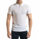 Tricou cu guler bărbați Lagos alb tr110320-21 2