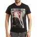 Tricou negru Street Run pentru bărbați tsf190219-83 2