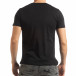 Tricou pentru bărbați negru în stil Patchwork  tsf190219-56 3