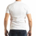 Tricou alb cu accente pentru bărbați tsf190219-93 3