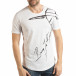 Tricou pentru bărbați alb cu inscripție tsf190219-17 2