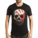 Tricou pentru bărbați negru cu craniu tsf190219-18 2