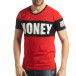 Tricou roșu Money pentru bărbați tsf190219-43 2