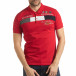 Tricou roșu cu accente pentru bărbați tsf190219-92 2