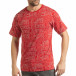 Tricou roșu pentru bărbați cu spate prelungit tsf190219-27 2