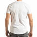 Tricou pentru bărbați alb cu craniu de cauciuc tsf190219-23 3