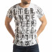 Tricou pentru bărbați alb cu inscripții tsf190219-12 2