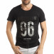 Tricou negru Amsterdam 96 pentru bărbați tsf190219-1 2